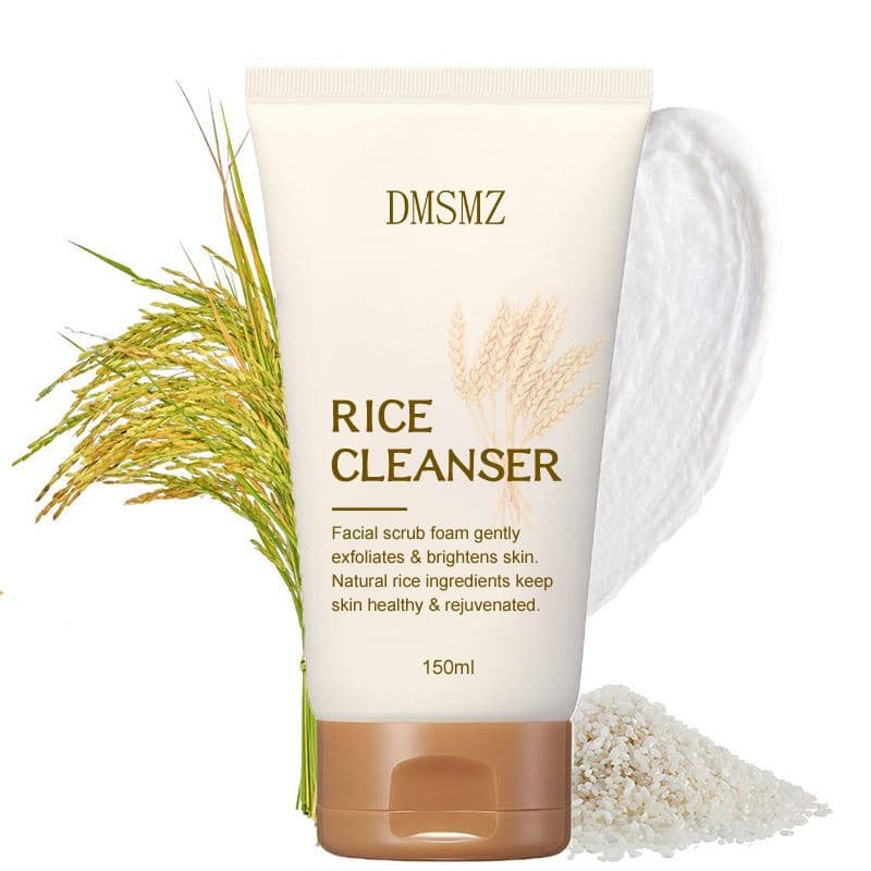 Private Label Rice Facial Cleanser in 150ml tube with rice