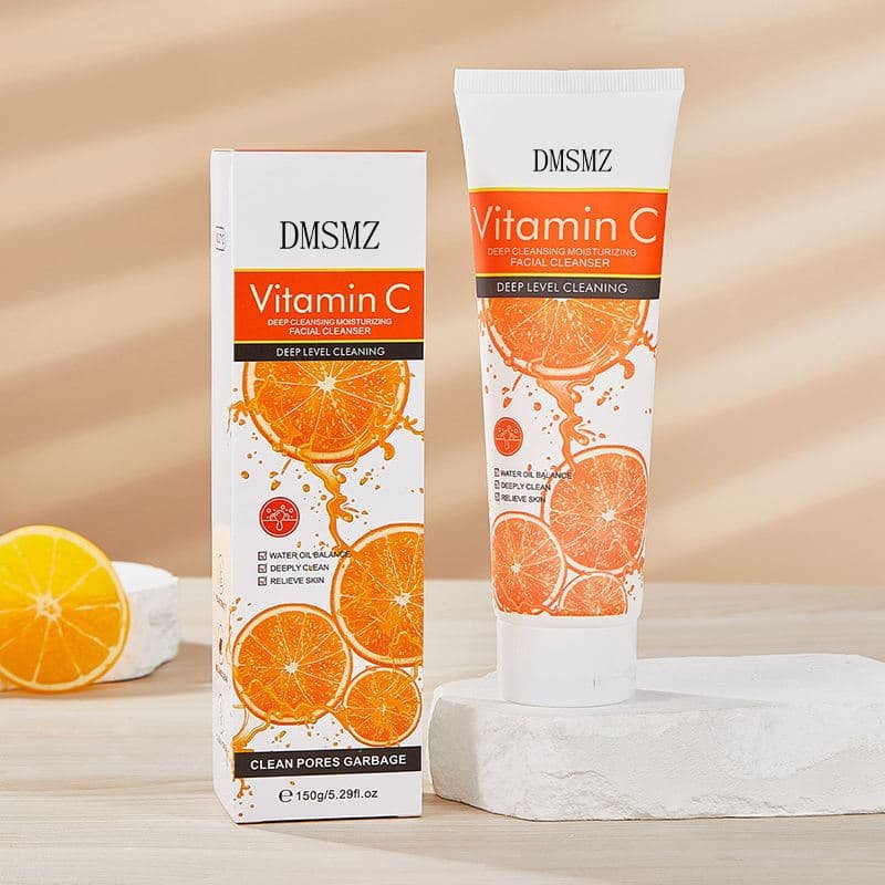 Private Label Vitamin C Facial Cleanser in 150g tube and box