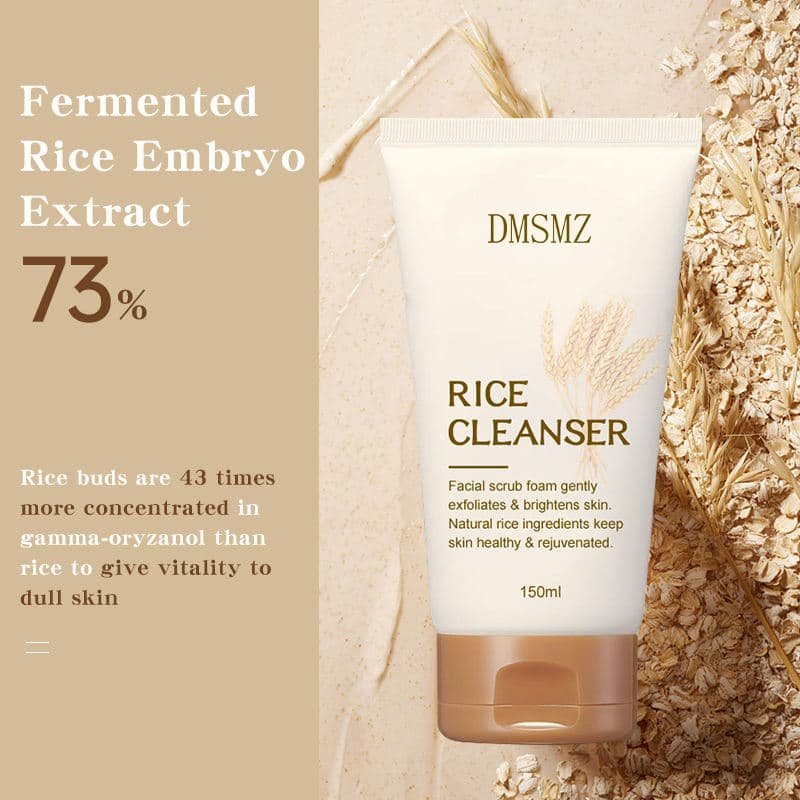 Fermented Rice Cleanser with rice ingredient imagery
