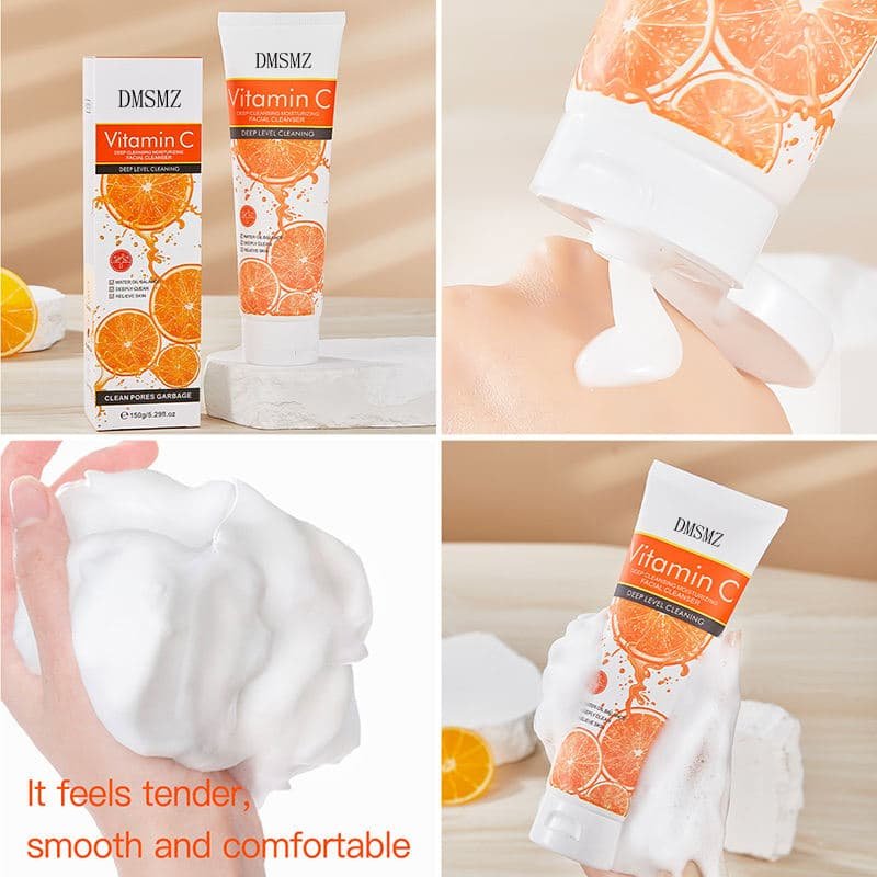 Vitamin C Face Wash with creamy cleansing texture