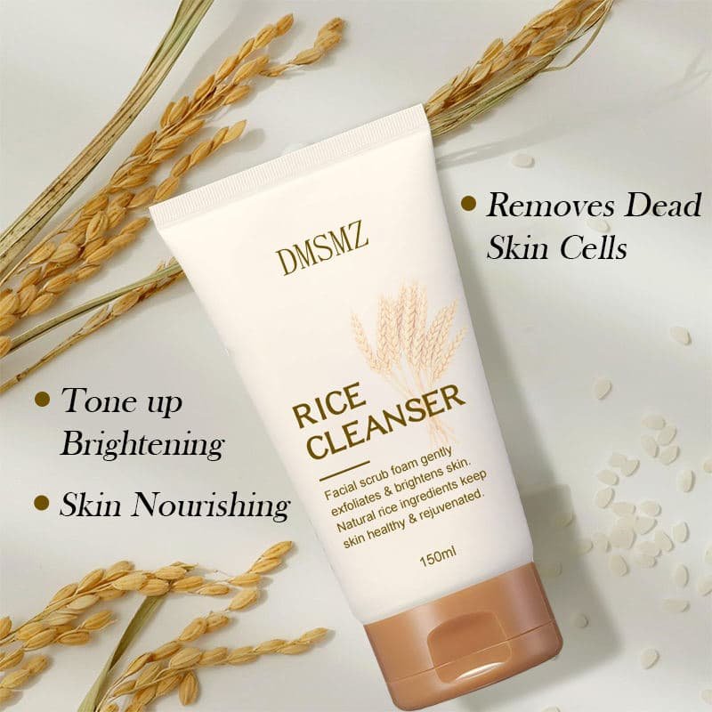 Exfoliating Facial Cleanser with rice and brightening care benefits
