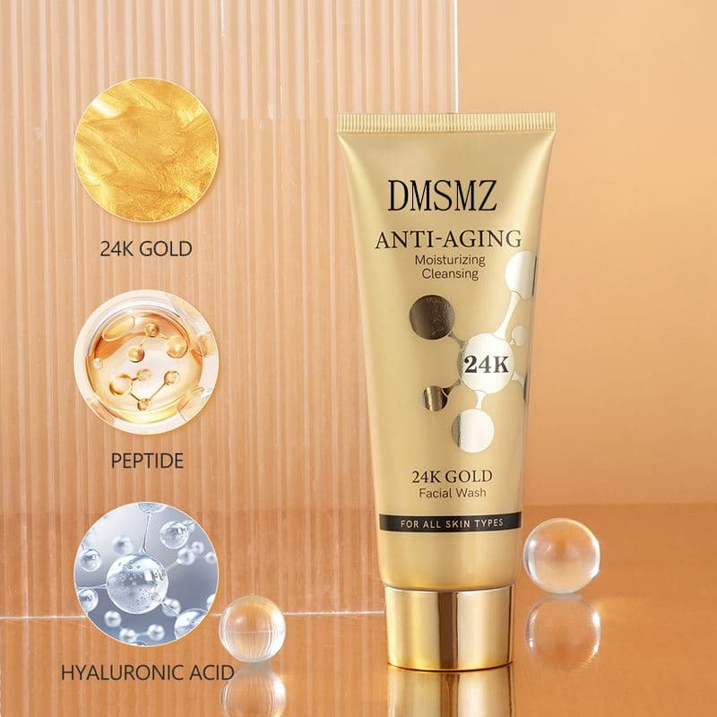 24K Gold Facial Wash with peptide and hyaluronic acid