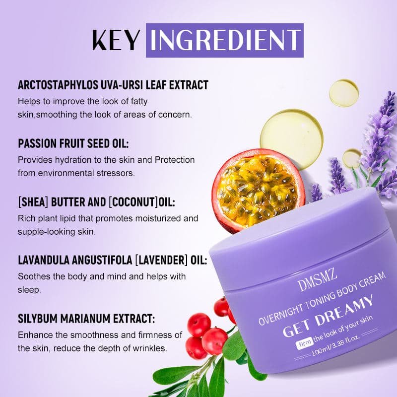 Overnight Toning Body Cream with botanical ingredients