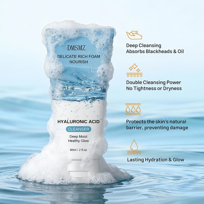 Moisturizing Facial Cleanser with rich foaming texture