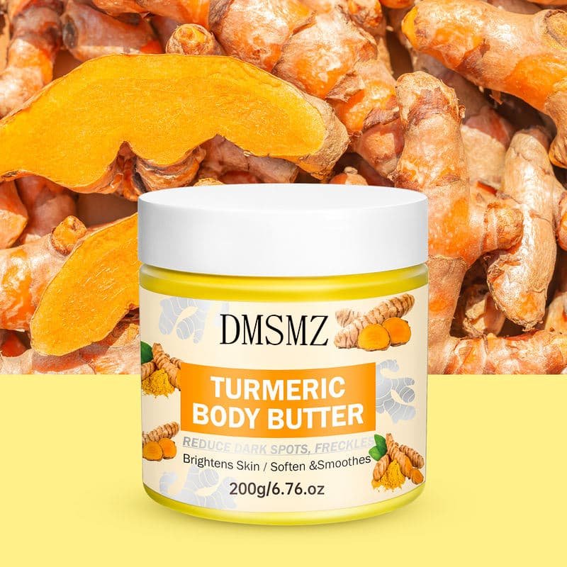Private Label Turmeric Body Butter in 200g jar with turmeric