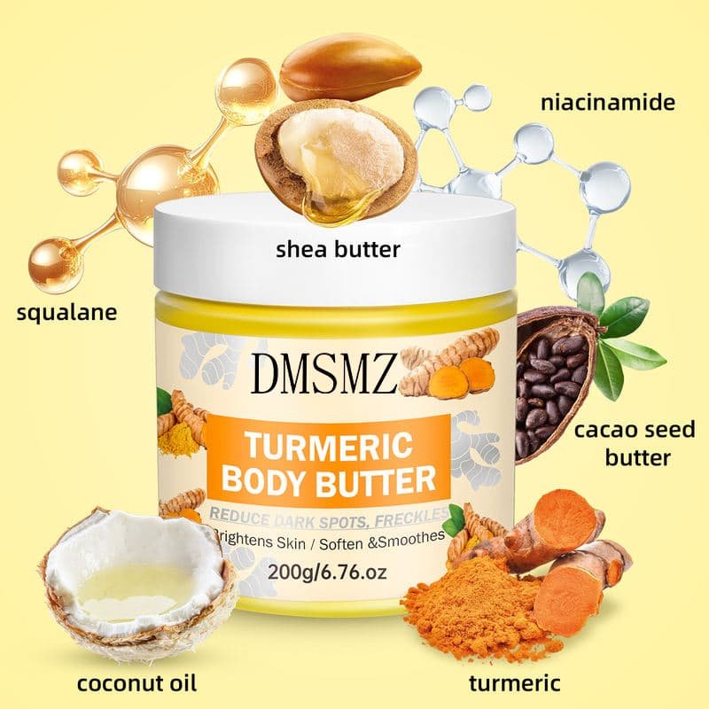 Turmeric Body Butter with shea butter, niacinamide and plant oils