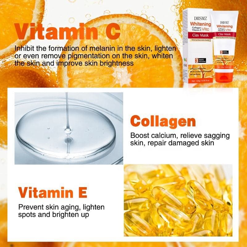 Vitamin C Clay Mask with collagen and vitamin E