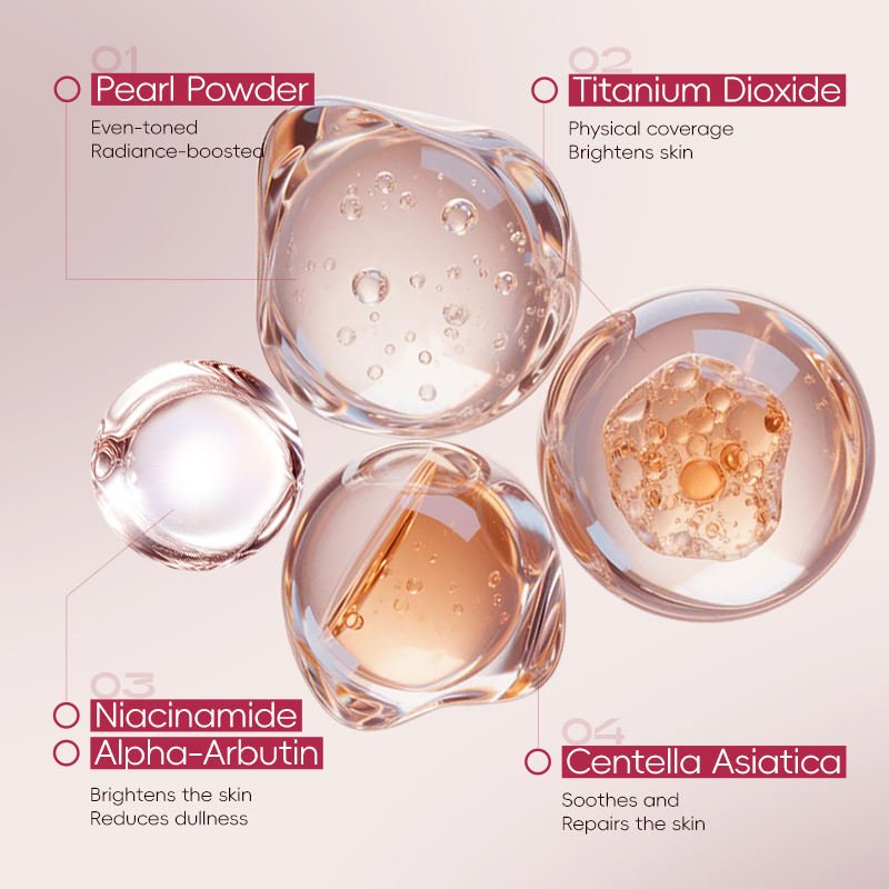 azy Plain Face Cream with pearl powder, titanium dioxide, niacinamide, alpha-arbutin and centella