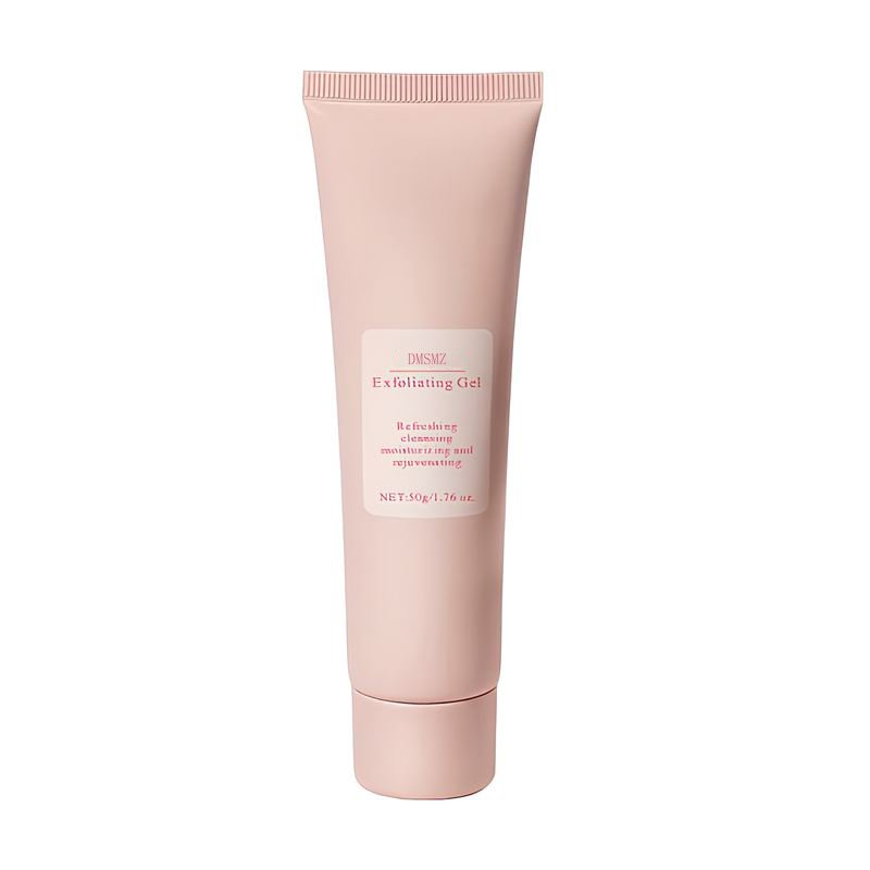 Private Label Exfoliating Gel in pink 50g squeeze tube