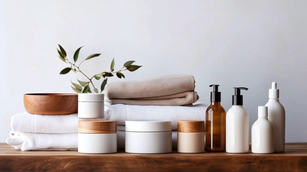 Skincare bottles, jars and pump packaging for international cosmetic shipping